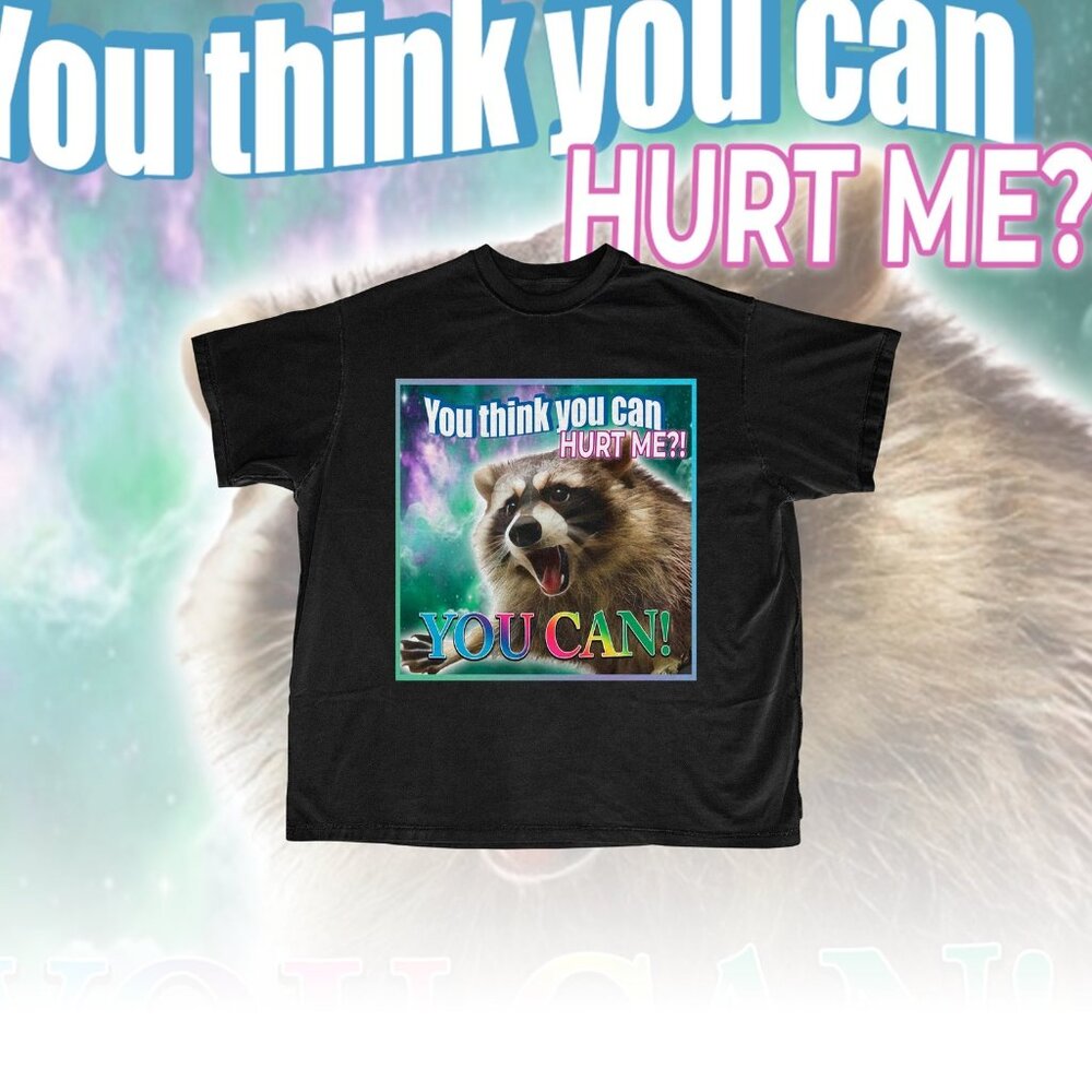 You Think You Can Hurt Me, You Can Meme Shirt, Raccoon Meme Tee